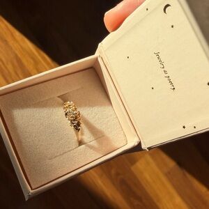 Laurie Fleming Old Garden Rose Signet Ring CATBIRD floral signet gold ring 14K